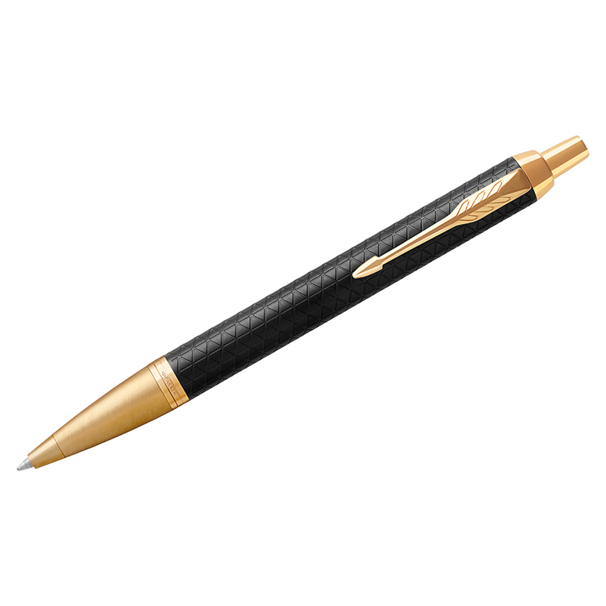 Ручка шариковая Parker "IM Premium Black/Gold GT" синяя, 1,0мм, кнопочн., подарочная упаковка 1931667