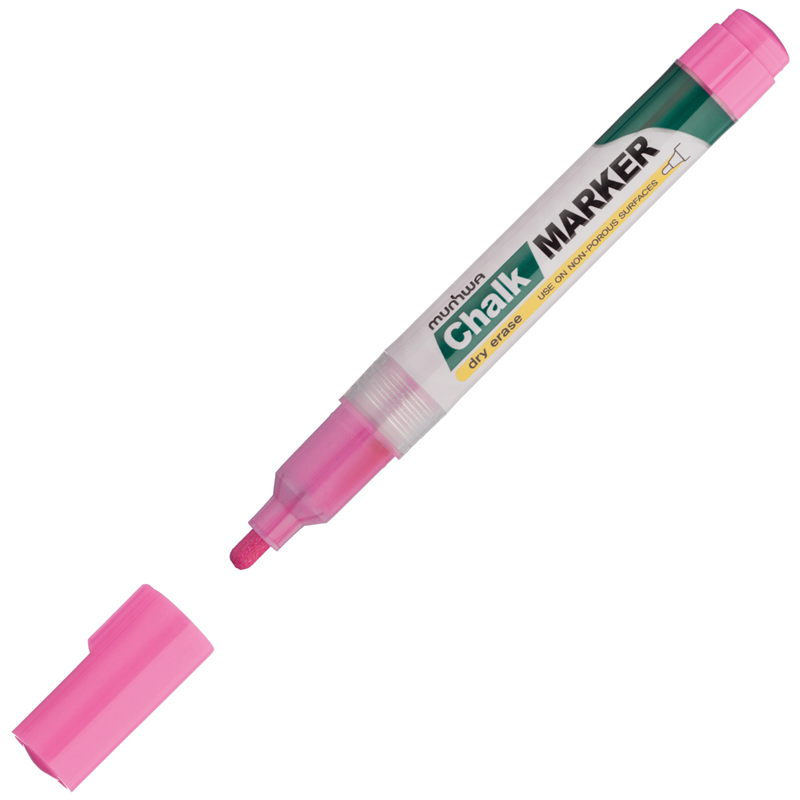 Маркер меловой MunHwa "Chalk Marker" розовый, 3мм, спиртовая основа, пакет CM-10