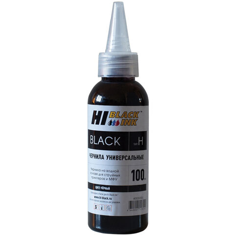 Чернила HI-BLACK для HP (Тип H) универсальные, черные 0,1л водные 15070103961U