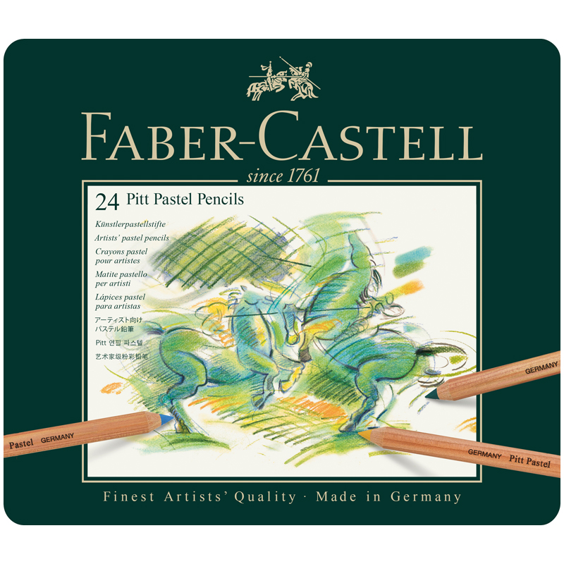Пастельные карандаши Faber-Castell "Pitt Pastel" 24цв., метал. коробка 112124