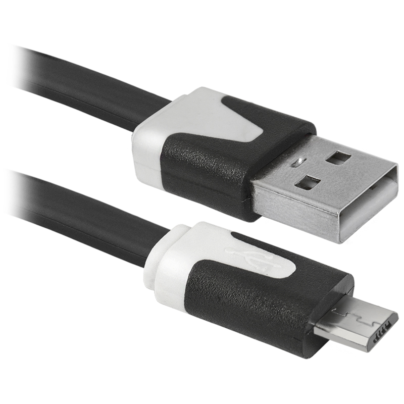 Кабель Defender USB08-03P USB2.0 (A) - microUSB (B), 1м, черный 87475
