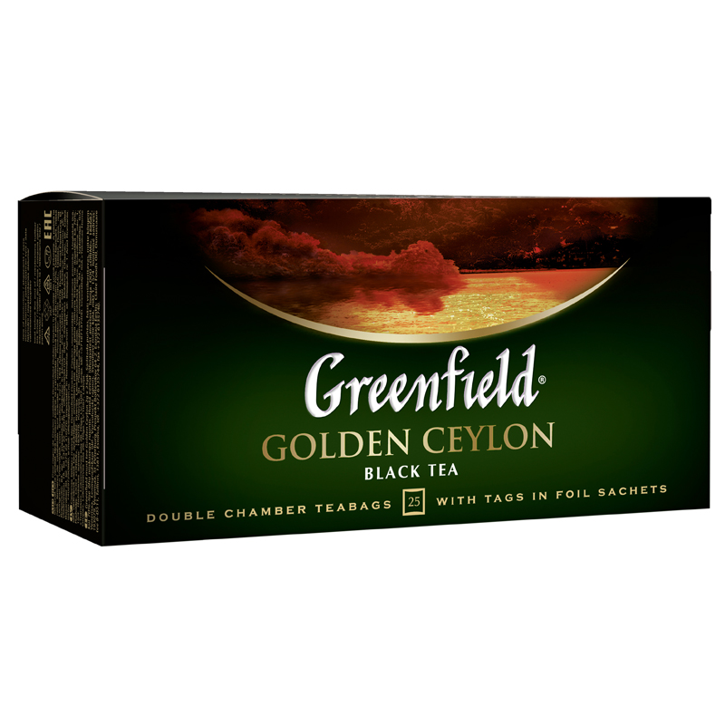 Чай Greenfield "Golden Ceylon", черный, 25 фольг. пакетиков по 2г 0352-10