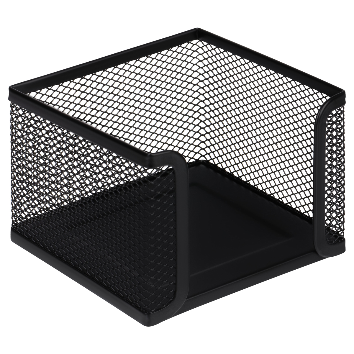 Подставка для бумажного блока СТАММ, 9*9*5см, металлическая, черная ПЛ-30809