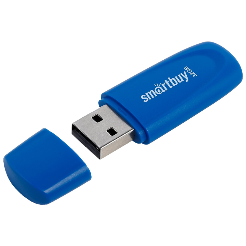 Память Smart Buy "Scout"  32GB, USB 2.0 Flash Drive, синий SB032GB2SCB