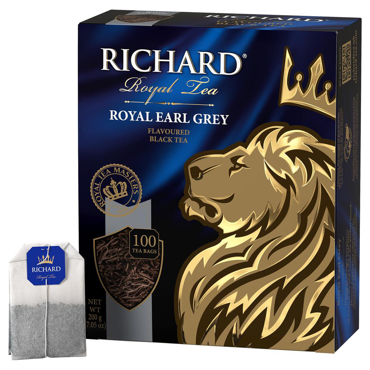 Чай Richard "Royal Earl Grey", черный, 100 пакетиков по 2г 610250