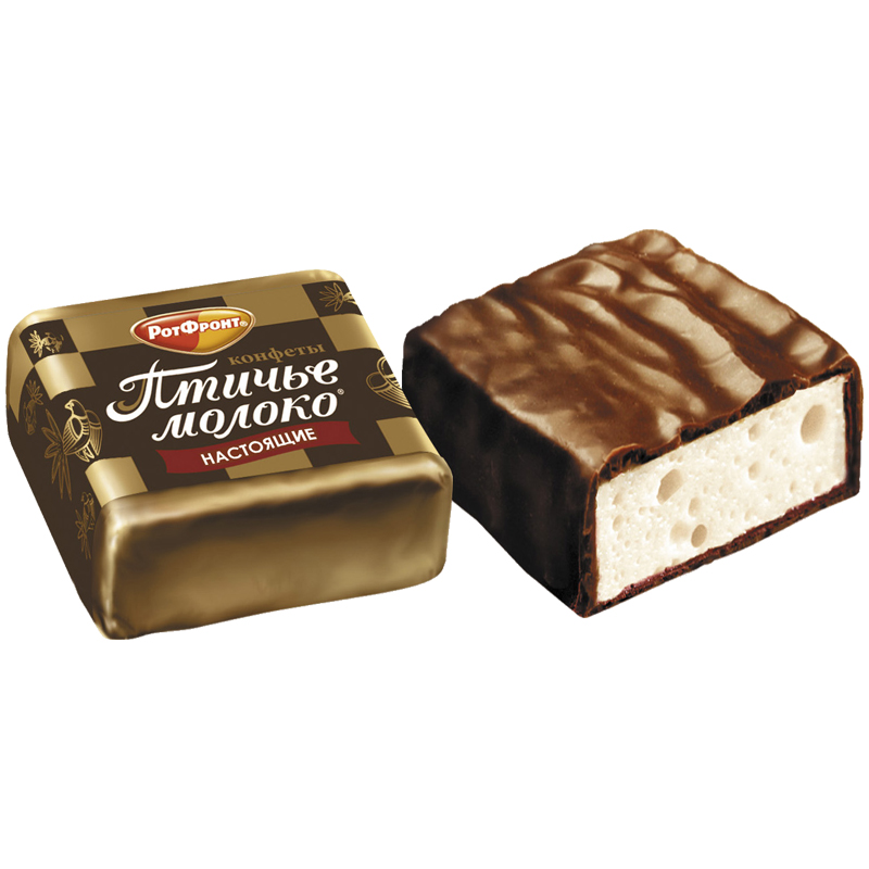 Шоколадные конфеты РотФронт "Птичье молоко", 225г, пакет РФ09922