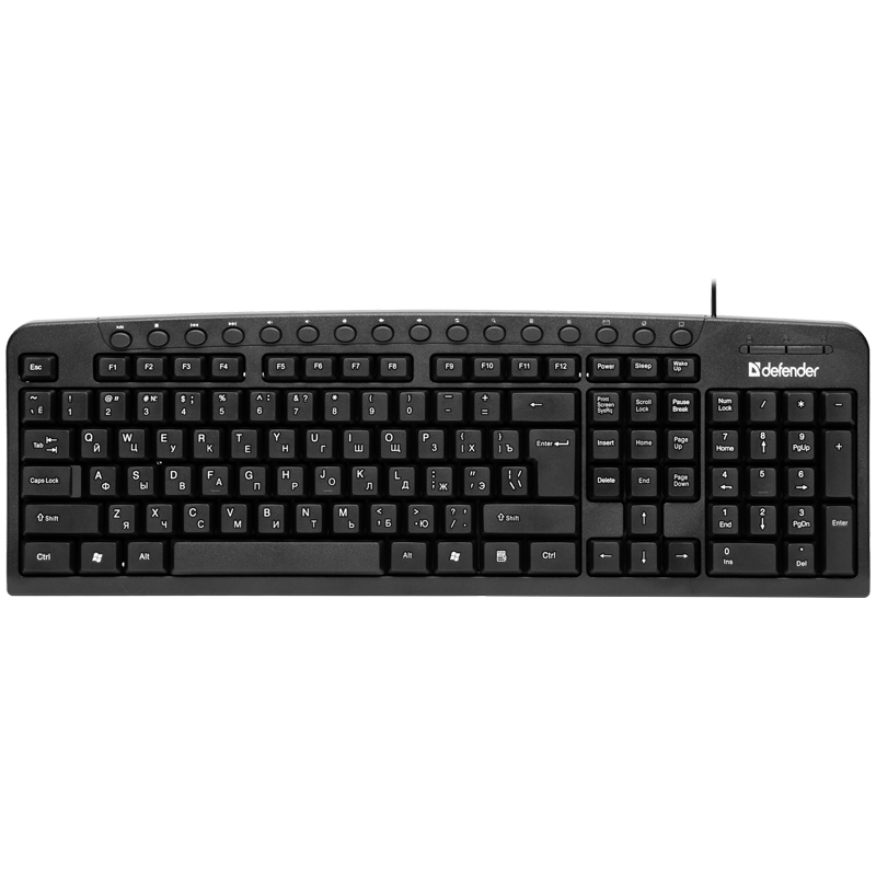 Клавиатура Defender Focus HB-470, мультимедийная, черный 45470