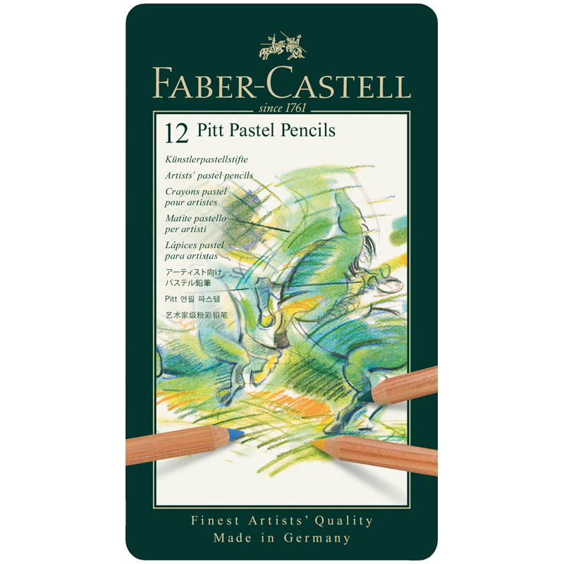 Пастельные карандаши Faber-Castell "Pitt Pastel" 12цв., метал. коробка 112112