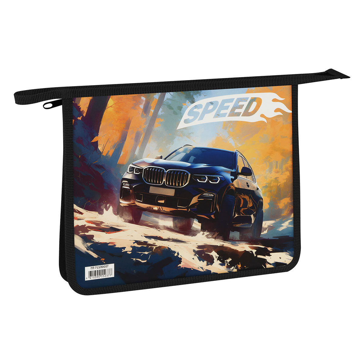 Папка для тетрадей 1 отделение, ArtSpace "Off-road", А5, пластик, на молнии ПТ-715Л0007