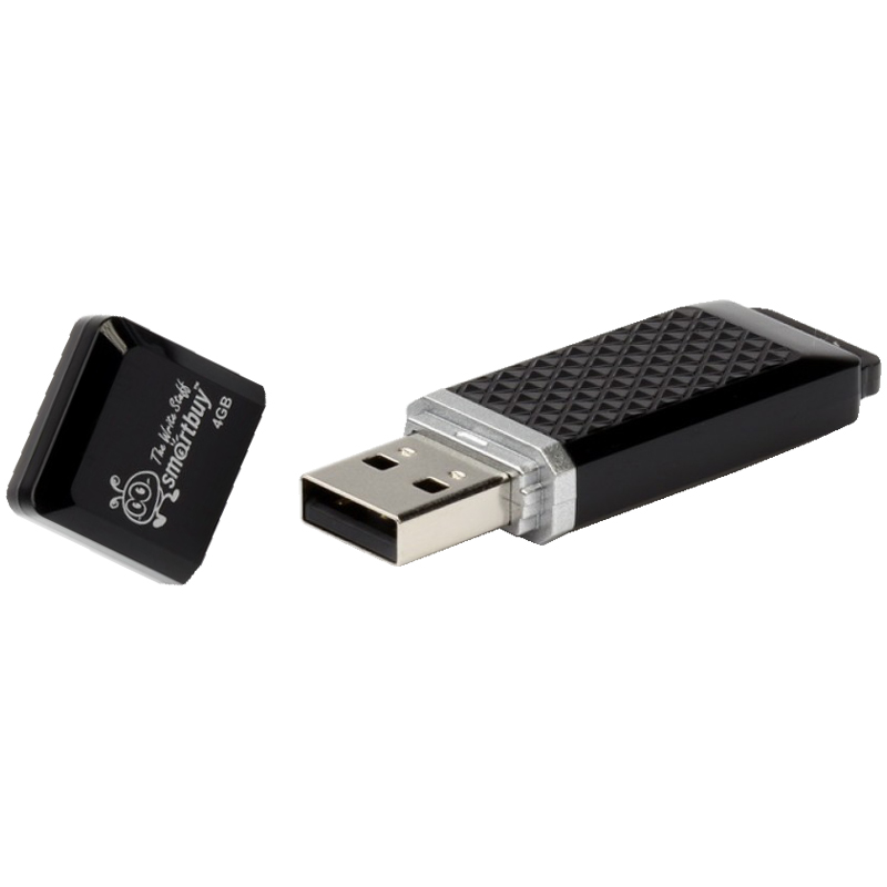 Память Smart Buy "Quartz"   4GB, USB 2.0 Flash Drive, черный SB4GBQZ-K