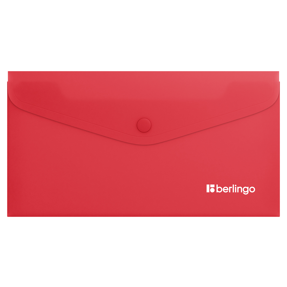 Папка-конверт на кнопке Berlingo "Soft Touch", C6, 200мкм, софт-тач, коралловая EFb_C6982