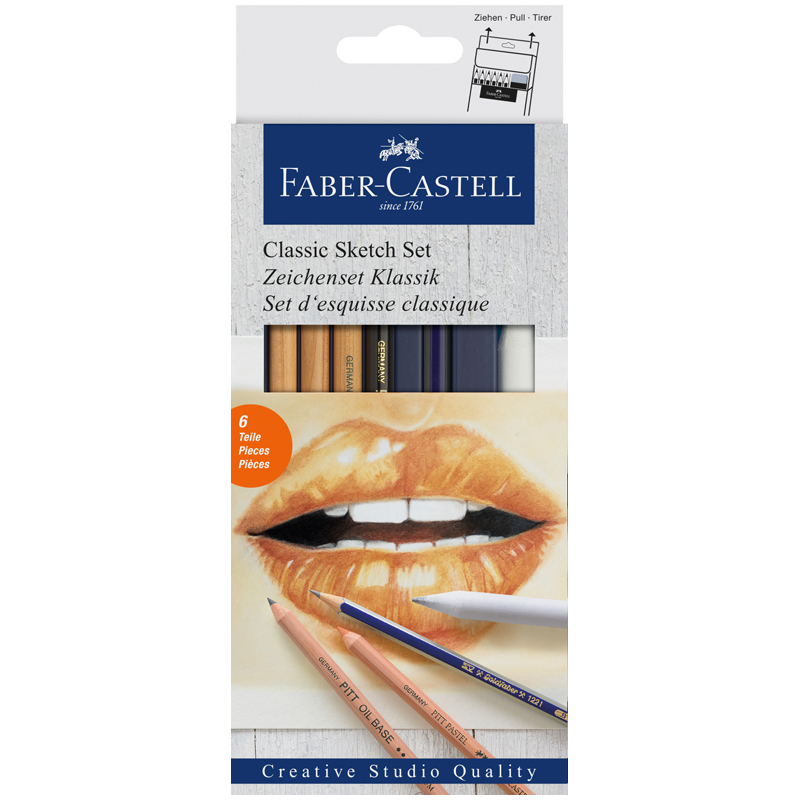 Набор художественных изделий Faber-Castell "Classic Sketch", 6 предметов, картон. упаковка 114004
