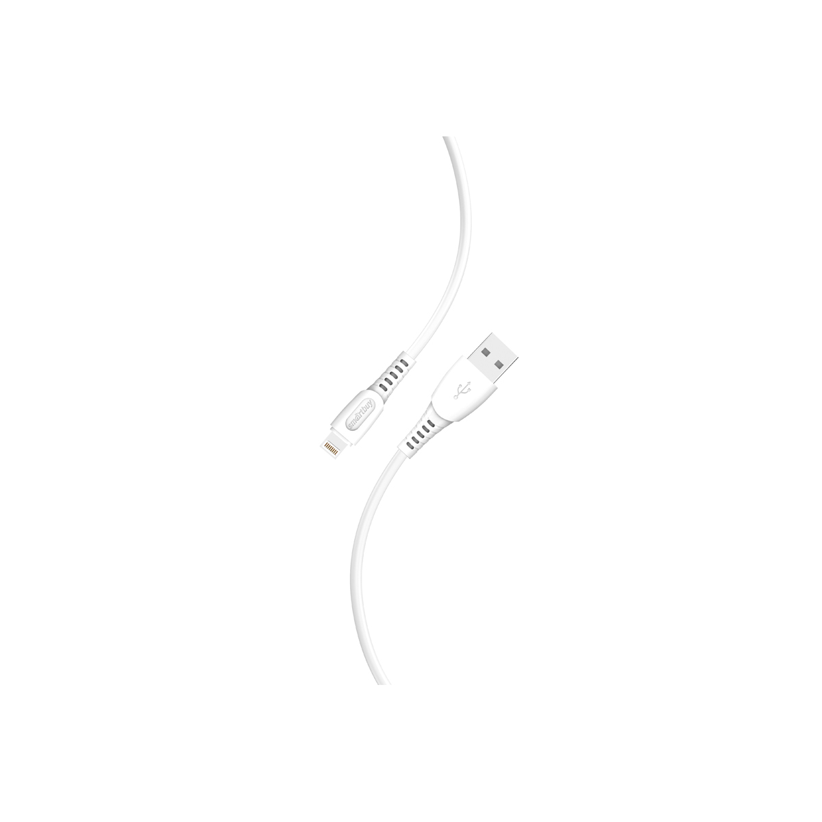 Кабель Smartbuy S40, USB - Lightning, для Apple, 3A output, 1м, белый iK-512-S40w