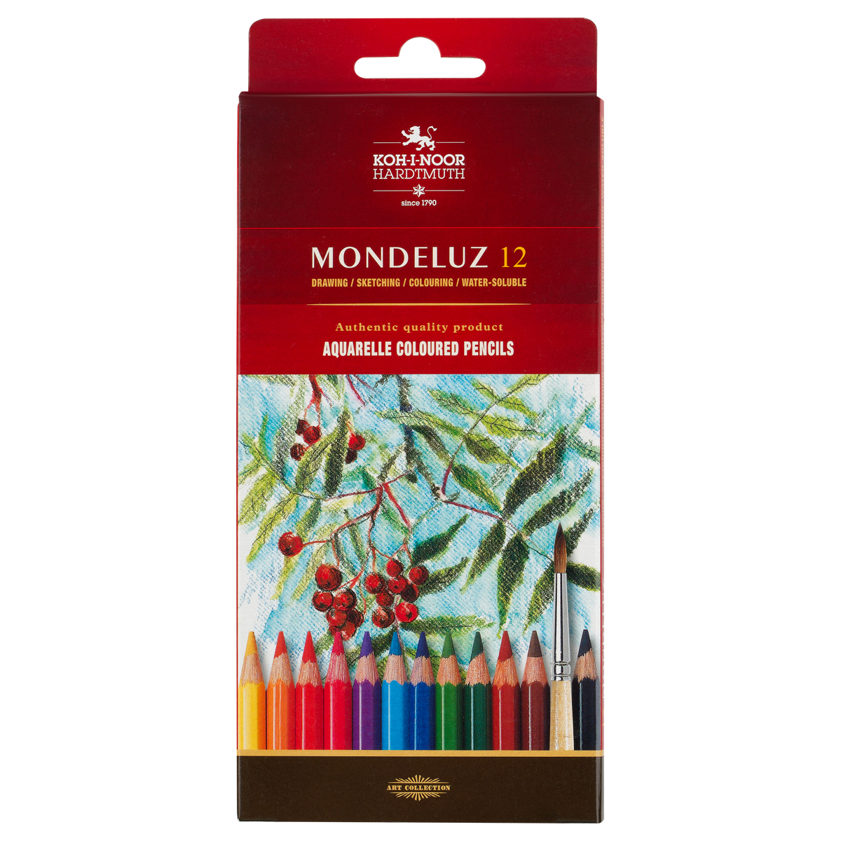 Карандаши акварельные Koh-I-Noor "Mondeluz", 12цв., заточен., картон, европодвес 3716012001KSRU