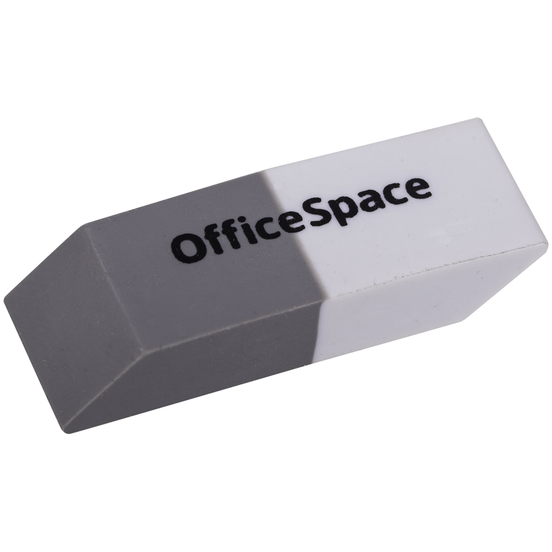 Ластик OfficeSpace, скошенный, комбинированный, термопластичная резина, 41*14*8мм OBGP_10064