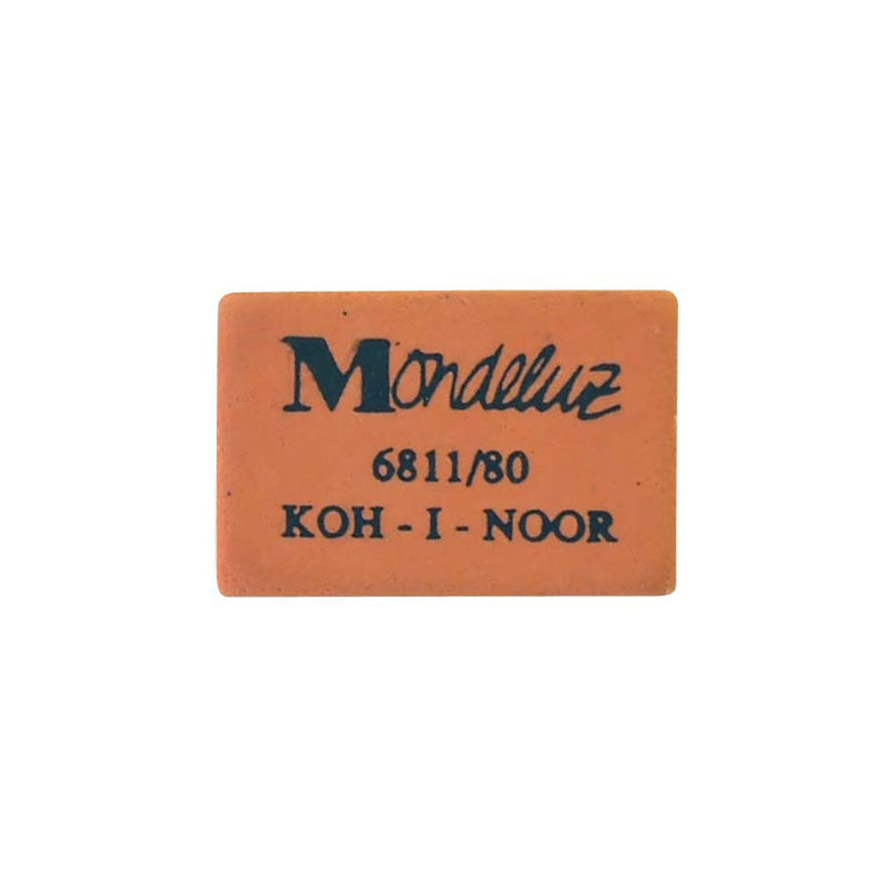 Ластик Koh-I-Noor "Mondeluz" 80, прямоугольный, натуральный каучук, 26*18,5*8мм 6811080002KDRU