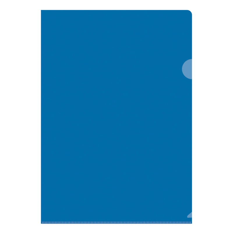Папка-уголок OfficeSpace, A4, 100мкм, прозрачная синяя Fmu15-11_882