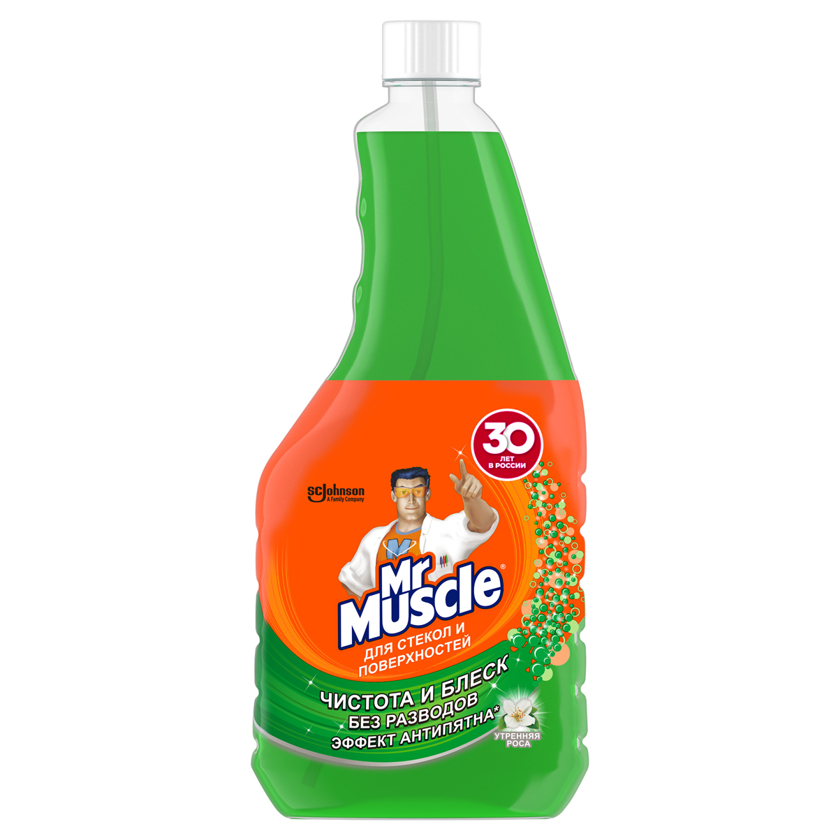 Средство для мытья стекол Mr.Muscle "Утренняя роса", 500мл, сменный флакон 317156
