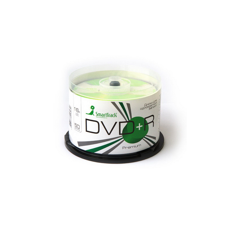 Диск DVD+R 4.7Gb Smart Track 16x Cake Box (50шт) ST000220