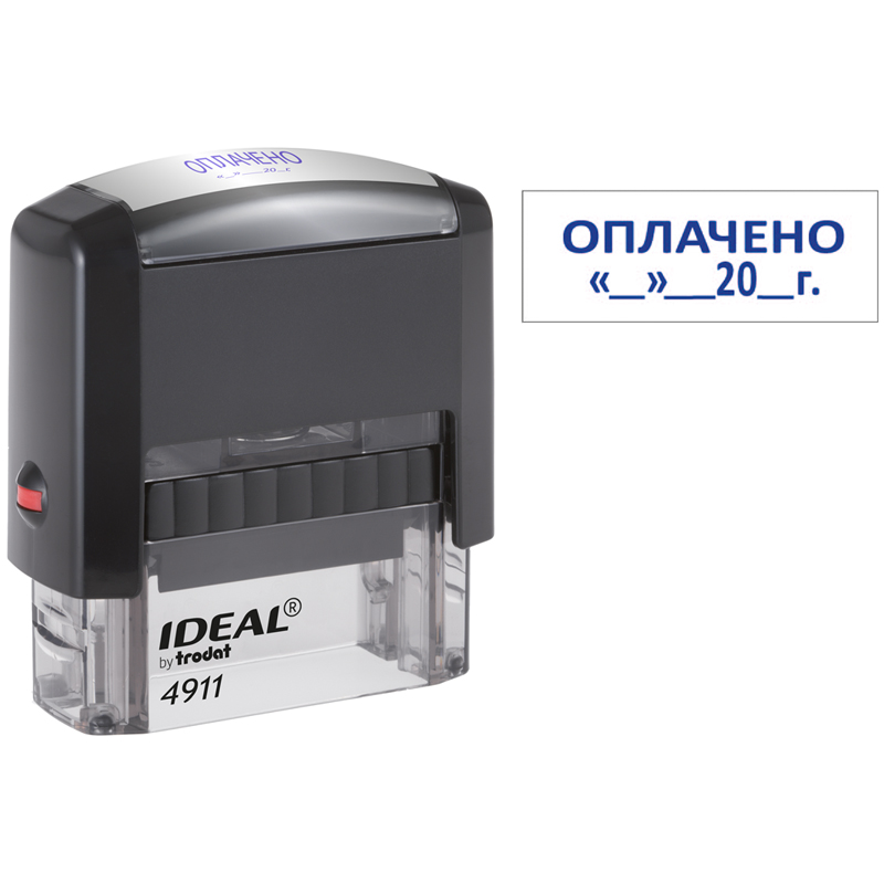 Штамп Ideal "ОПЛАЧЕНО, дата" 38*14мм (161489) 4911/DB/L3.13 IDEAL