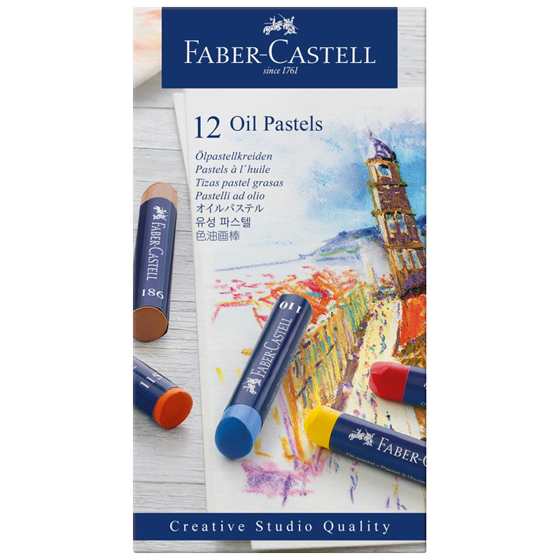 Пастель масляная Faber-Castell "Oil Pastels", 12 цветов, картон. упаковка 127012