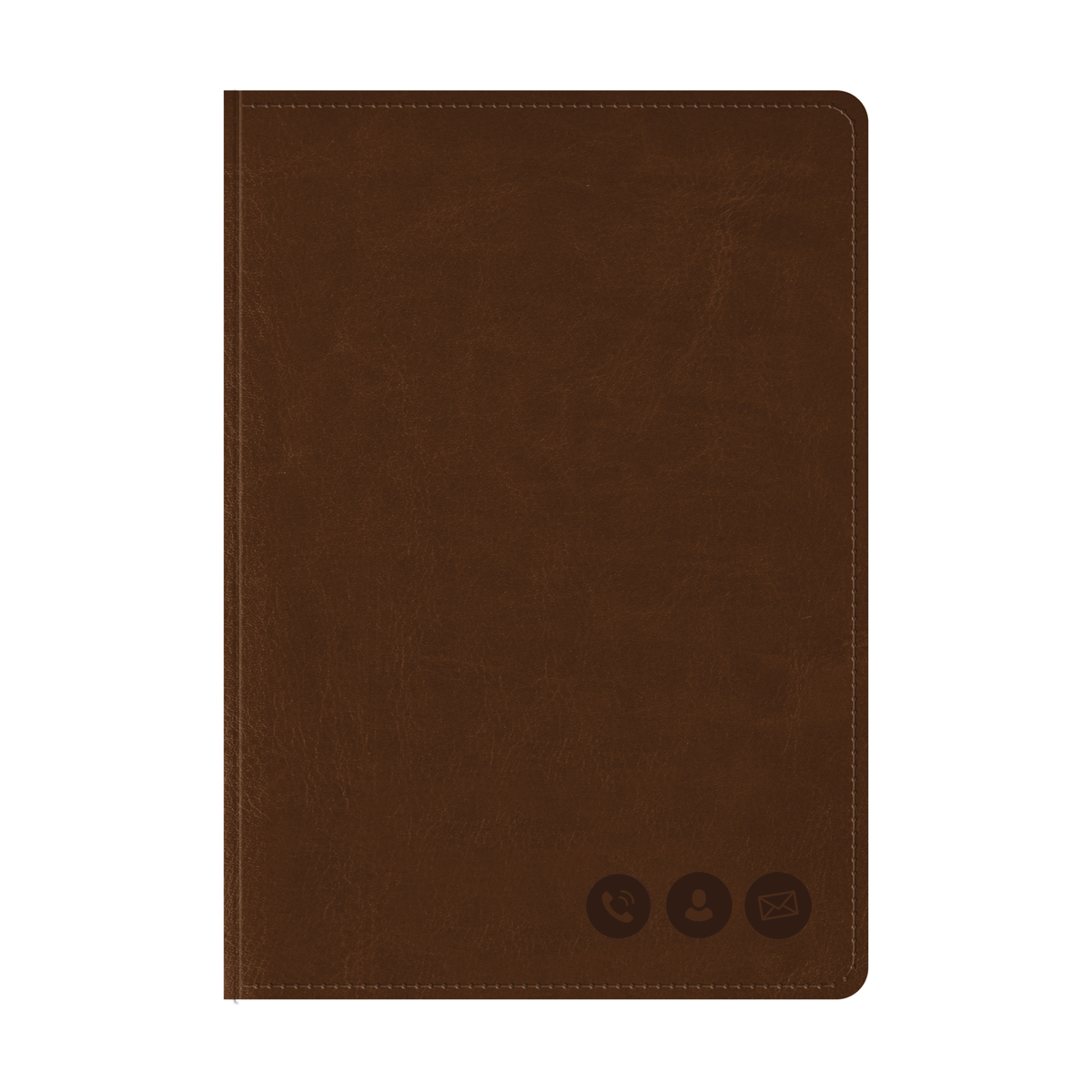 Телефонная книга А5, 80л., кожзам, OfficeSpace "Nebraska" коричневый с вырубкой PbA5_41368